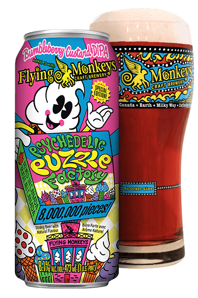 Psychedelic Puzzle Factory Bumbleberry Custard DIPA Flying